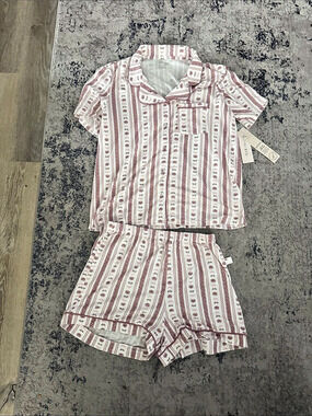Spooky Dreams by carter's Women’s Pajama Set Pink & White NWT
